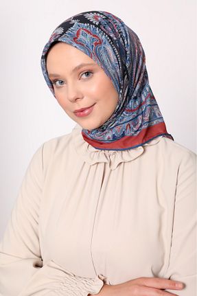 روسری زرشکی پنبه ای Levidor - کد 939113494
