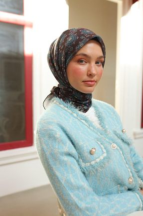 روسری طوسی پنبه ای Silk Home - کد 890812973