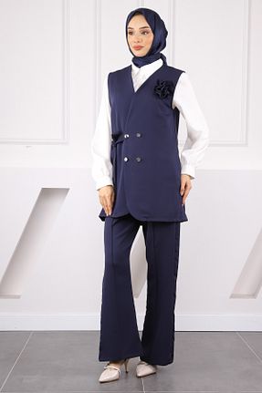 ست بالاتنه و پائین تنه حجاب سرمه ای زنانه رگولار İmajButik - کد 939132447