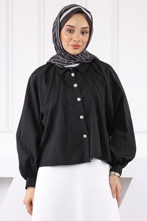 پیراهن حجاب مشکی زنانه رگولار İmajButik - کد 939128006