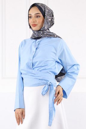 پیراهن حجاب آبی زنانه رگولار İmajButik - کد 939137711