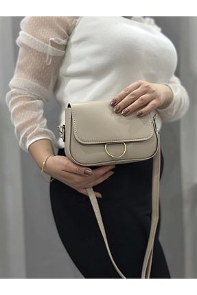 کیف کمری بژ زنانه چرم مصنوعی Genel Markalar - کد 928970435