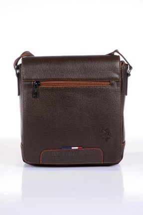 کیف پستچی قهوه ای مردانه چرم مصنوعی U.S. Polo Assn. - کد 753024689