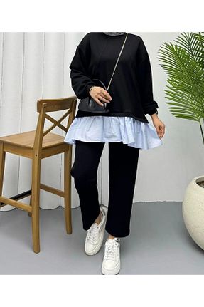 ست بالاتنه و پائین تنه حجاب مشکی زنانه رگولار Butik - کد 939147635