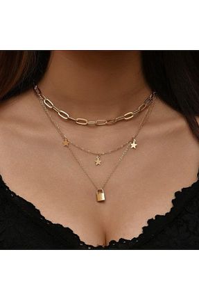 گردنبند جواهر متالیک زنانه YümanınYumağı - کد 939183544