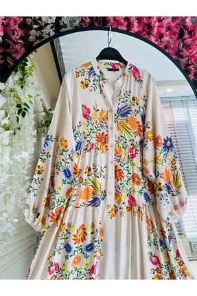 لباس حجاب بژ زنانه اورسایز Milenastyle - کد 939184851