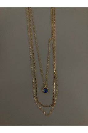 گردنبند جواهر زرد زنانه پوشش لاکی ırmco - کد 939373129