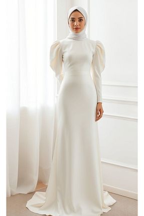 لباس عروس سفید زنانه Saten / Tafta ASL - کد 932715031