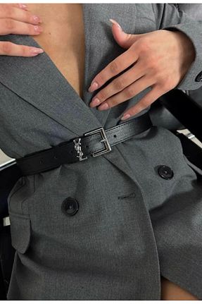 کمربند مشکی زنانه چرم مصنوعی MUJGANERDOGANDESIGN - کد 895518687
