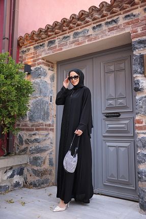 لباس سایز بزرگ مشکی زنانه کرپ KADEEM - کد 824138149