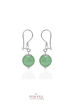 گوشواره نقره سبز زنانه 925 عیار DAKANA JEWELLERY - کد 939301792