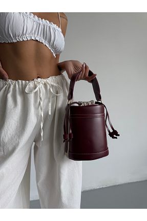 کیف دوشی زرشکی زنانه چرم مصنوعی ALTUDA - کد 939285699