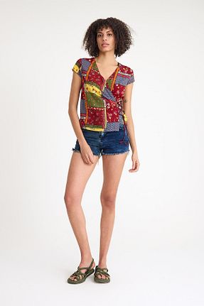 بلوز نارنجی زنانه Etnik Tola Tola Etnik Giyim - کد 938164082