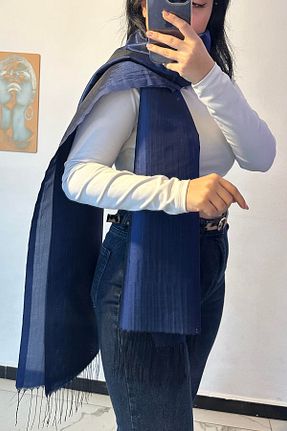 شال سرمه ای زنانه Takıştır - کد 939304175