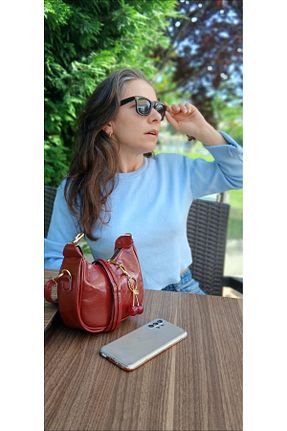 کیف دستی زرشکی زنانه ابعاد کوچک ÇANTA - کد 939329346