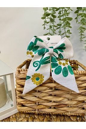 گیره سر سبز زنانه پلی استر Toka Delisi - کد 939320505