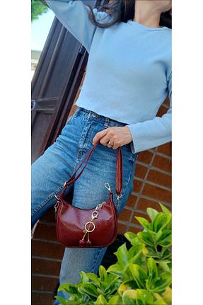کیف دستی زرشکی زنانه ابعاد کوچک ÇANTA - کد 939329346