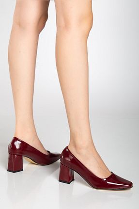 کفش پاشنه بلند کلاسیک رنگی زنانه چرم مصنوعی SUİNS SHOES - کد 939354631