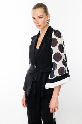 کت بلیزر مشکی زنانه پلی استر Moda İlgi - کد 939357648