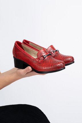 کفش کژوال قرمز زنانه چرم خالص Dericalle shoes - کد 939370847