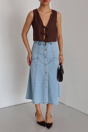 دامن آبی زنانه جین Ekim Store - کد 939379891
