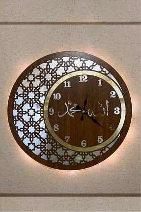 ساعت دیواری قهوه ای 48 * 48 Vivrella - کد 928925083