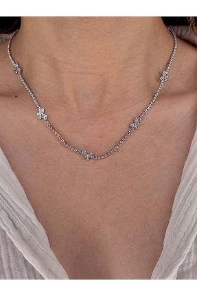 گردنبند استیل ( فولاد ) طوسی زنانه استیل (فولاد) LEROSY CO - کد 939415340