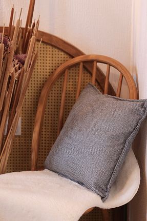 کوسن و روکش کوسن طوسی پنبه ای NEEDLE - کد 808382824