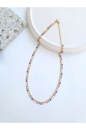 گردنبند جواهر زرد زنانه روکش طلا 1881 STORE - کد 939430181