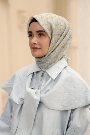 روسری آبی پنبه ای Silk Home - کد 939434095