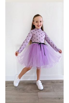 لباس بنفش بچه گانه بافتنی Şirin Şeyler Butiği - کد 893732076