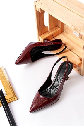 کفش مجلسی زرشکی زنانه چرم مصنوعی v.s.h velvet - کد 898949658