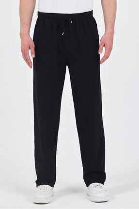 شلوار مشکی مردانه پنبه ای kırtex sport k teks şekil - کد 743777028