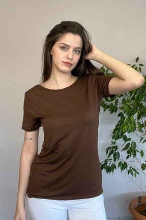 تونیک قهوه ای زنانه بافت penyebizden - کد 939371746