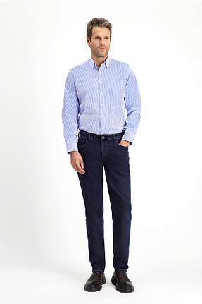 پیراهن آبی مردانه رگولار Kiğılı - کد 886575010