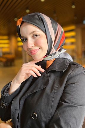 روسری رنگی کرپ Armine - کد 939541996
