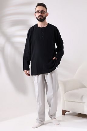 شلوار طوسی مردانه کتان semazen - کد 939544686