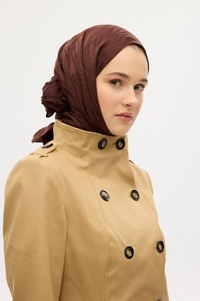 شال قهوه ای زنانه پنبه ای MODA - کد 939589138