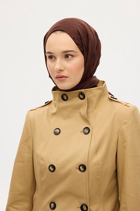 شال قهوه ای زنانه پنبه ای MODA - کد 939589138