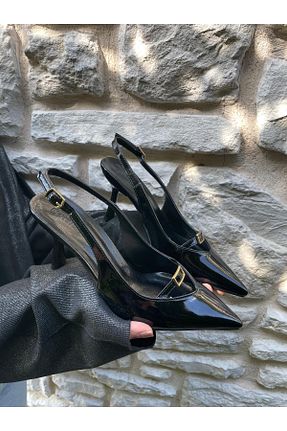 کفش مجلسی زرشکی زنانه چرم مصنوعی Elvinin Tarzı - کد 815909555