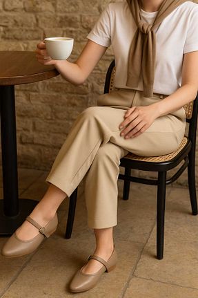 بابت قهوه ای زنانه چرم خالص 37Numara - کد 868918557