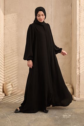کلاه و ابایا مشکی زنانه بافتنی arga prive - کد 845469682