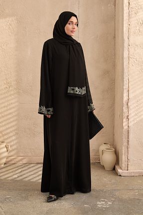کلاه و ابایا مشکی زنانه پلی استر arga prive - کد 845466671