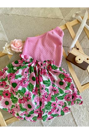 ست بالاتنه و پائین تنه رنگی بچه گانه پنبه ای ÖZSEMODA - کد 939623358