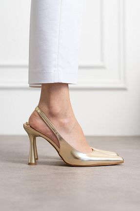 کفش مجلسی بژ زنانه پاشنه ضخیم kalyoncu moda - کد 939656627