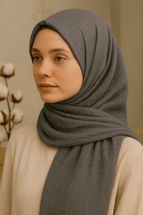 شال طوسی زنانه پنبه ای Rell Home - کد 930245589