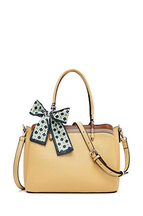 کیف دوشی زرد زنانه چرم مصنوعی Derimod - کد 939683815