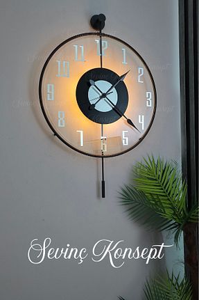ساعت دیواری مشکی 50 * 75 SEVİNÇ KONSEPT - کد 939688096