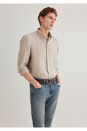 پیراهن طوسی مردانه یقه پیراهنی Mavi - کد 896710401