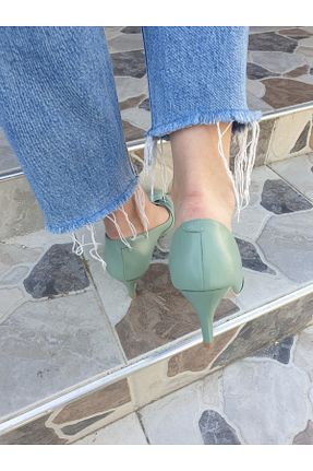 کفش استایلیتو فیروزه ای پاشنه نازک MODAÜNVERDİ - کد 939707576